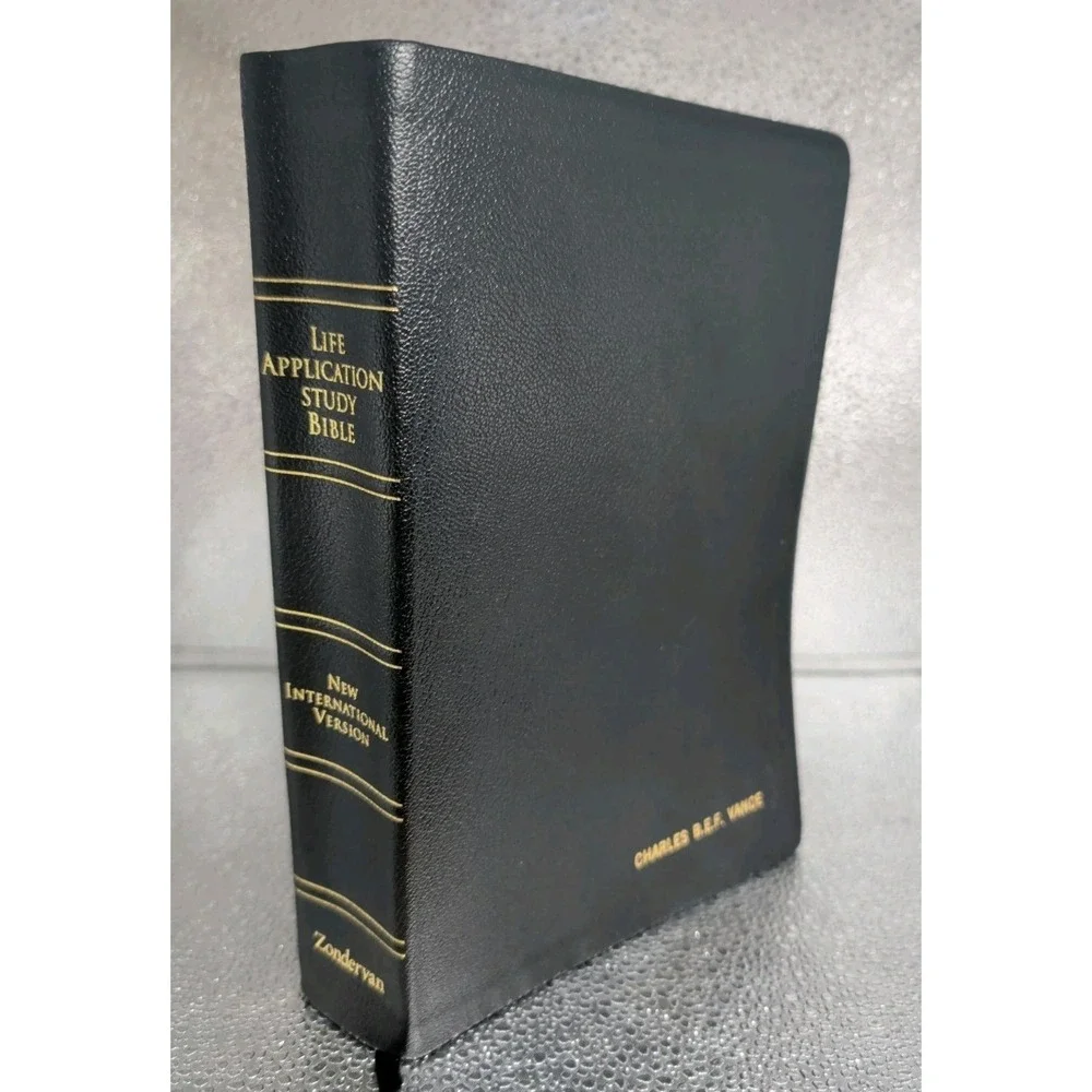 Classic 1984 NIV Life Application Study Bible GENUINE LEATHER Red Letter USA